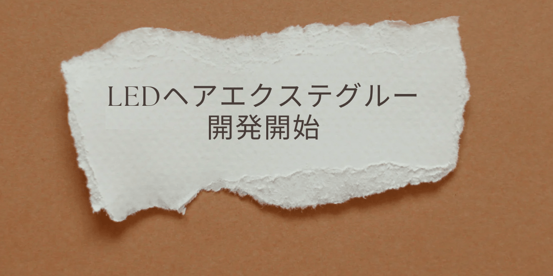 LEDヘアエクステグルー開発開始